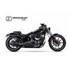 IXIL Uitlaat (bovenste) Ironhead Round HC1-3B | Zwart | Harley Davidson Softail Breakout