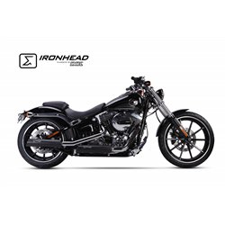 IXIL Uitlaat (onderste) Ironhead Round HC1-3B | Zwart | Harley Davidson Softail Breakout