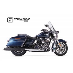 IXIL Uitlaat rechts Ironhead Round HC2-1B | Zwart | Harley Davidson Touring Road King