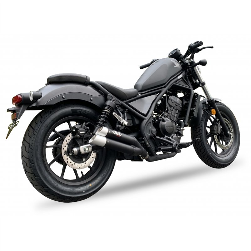 IXIL Uitlaat Dual Hyperlow XL L3XB | Zwart | Honda CMX300 Rebel