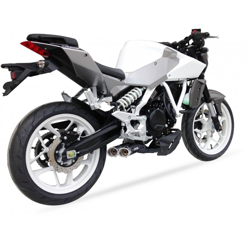 IXIL Uitlaat Dual Hyperlow XL L3XB | Zwart | Hyosung GD250