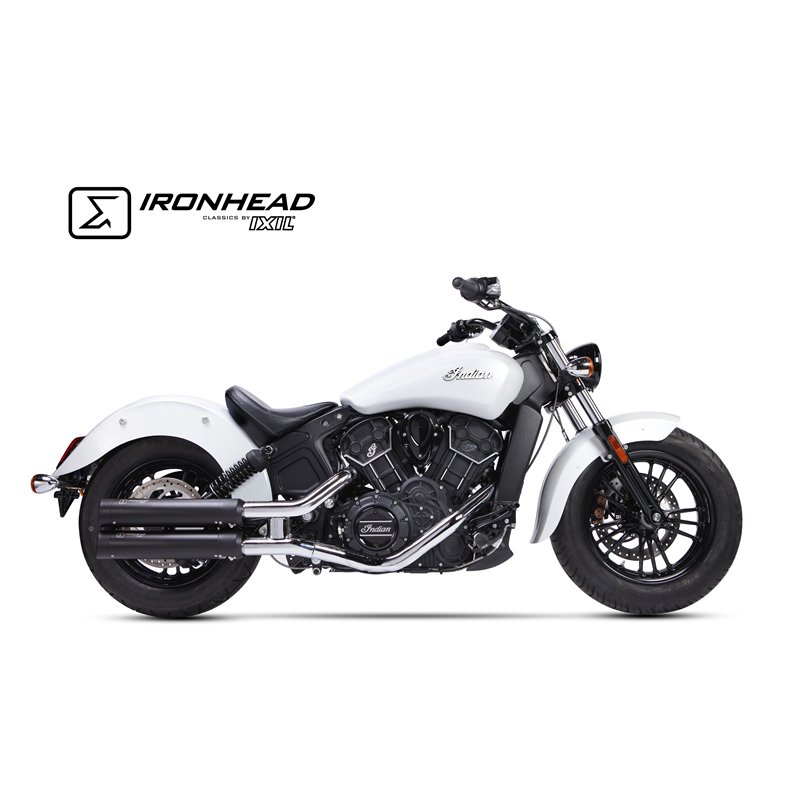 IXIL Uitlaat (onderste) Ironhead Round HC1-2B | Zwart | Indian Scout Bobber