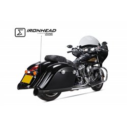 IXIL Uitlaat links Ironhead Round HC2-1B | Zwart | Indian Chief