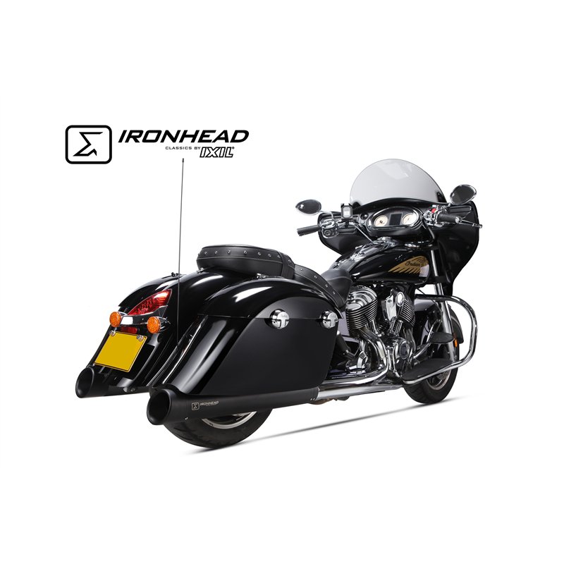 IXIL Uitlaat links Ironhead Round HC2-1B | Zwart | Indian Chief