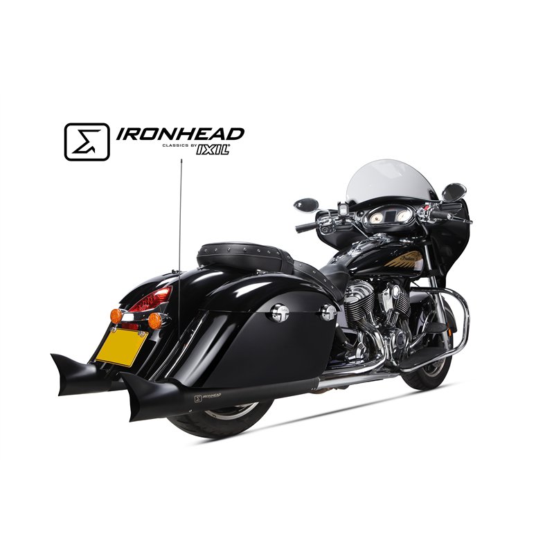 IXIL Uitlaat links Ironhead Round HC2-1B | Zwart | Indian Chief
