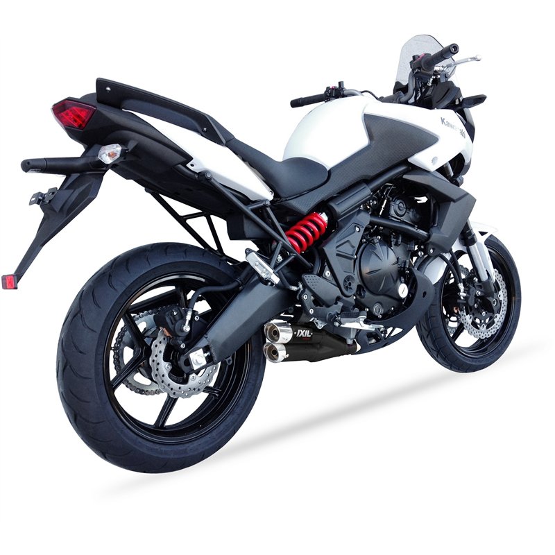IXIL Uitlaat Dual Hyperlow XL L3XB | Zwart | Kawasaki 650 Versys