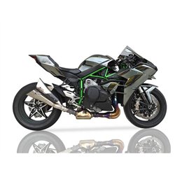 IXIL Uitlaat Double Slashed Cone Xtrem X55SP | Zilver | Kawasaki Ninja H2