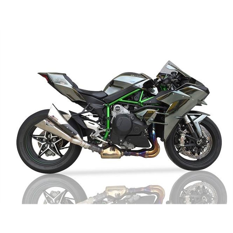 IXIL Uitlaat Double Slashed Cone Xtrem X55SP | Zilver | Kawasaki Ninja H2