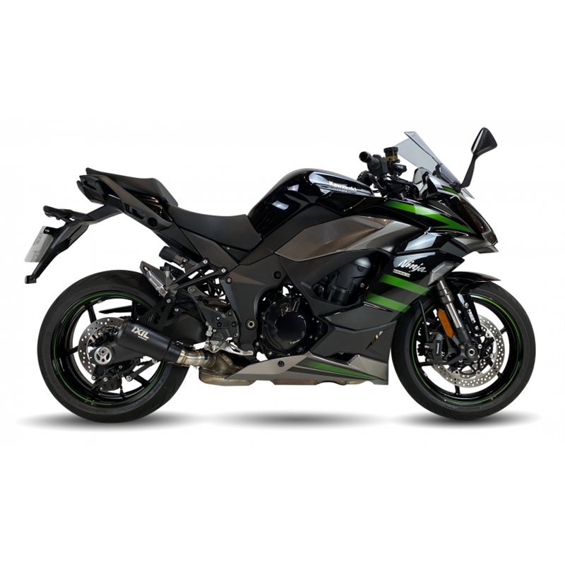 IXIL RB stainless steel black muffler Kawasaki Ninja 1000 SX, silver (Euro4+5)