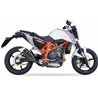 IXIL Hyperlow black XL stainless steel muffler for KTM DUKE 690 (KMT690), 12-16