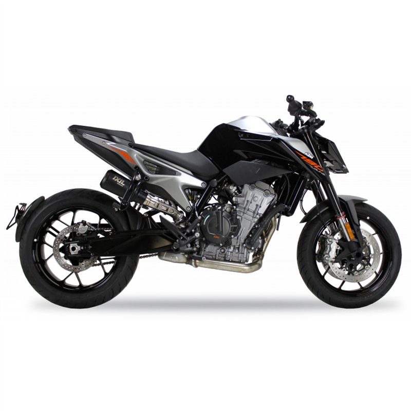 IXIL RB stainless steel black muffler KTM 790 Duke, 18-, Duke 890 R, 20-, (Euro 4+5)