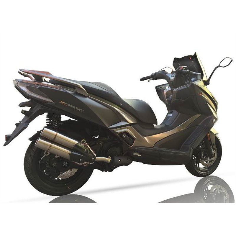 IXIL Uitlaat Dual Hyperlow XXL L5X | Zilver | Kymco 400 XCiting