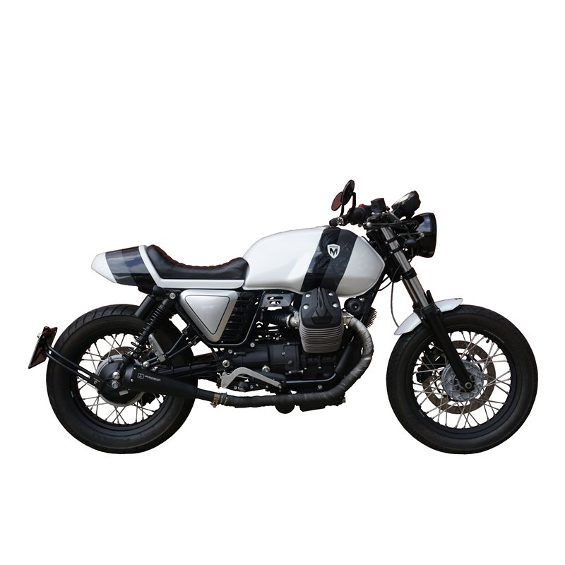 IXIL Uitlaat rechts Ironhead Conical OVC11SB | Zwart | Moto Guzzi V7 II