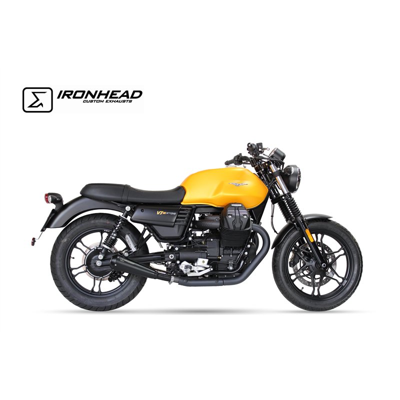 IXIL Uitlaat links Ironhead Conical OVC11SB | Zwart | Moto Guzzi V7 III