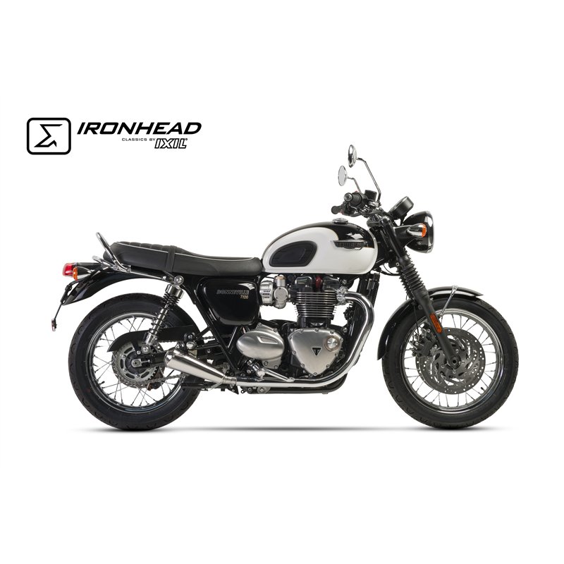 IXIL Uitlaat rechts Ironhead Conical OVC11SS | Zilver | Triumph Bonneville T100