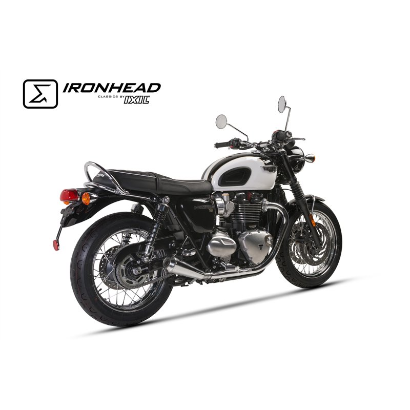 IXIL Uitlaat rechts Ironhead Conical OVC11SS | Zilver | Triumph Bonneville T100