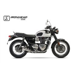 IXIL Uitlaat links Ironhead Conical OVC11SS | Zilver | Triumph Bonneville T100