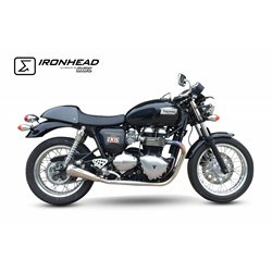 IXIL Uitlaat links Ironhead Conical OVC11SS | Zilver | Triumph 865 Thruxton