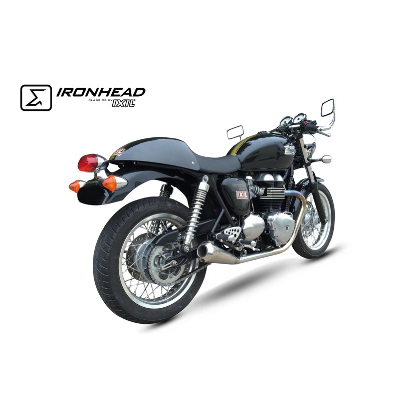 IXIL Uitlaat links Ironhead Conical OVC11SS | Zilver | Triumph 865 Thruxton