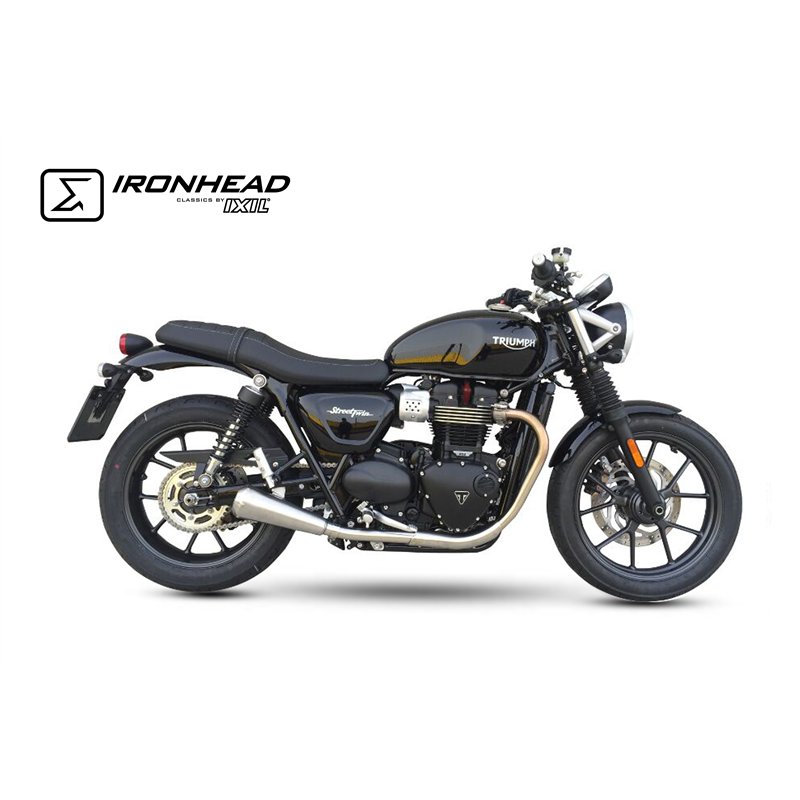 IXIL Uitlaat rechts Ironhead Conical OVC11SS | Zilver | Triumph 900 StreetTwin/ SpeedTwin