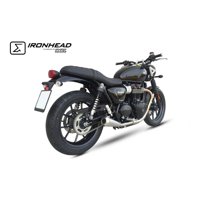 IXIL Uitlaat rechts Ironhead Conical OVC11SS | Zilver | Triumph 900 StreetTwin/ SpeedTwin