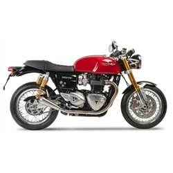 IXIL Uitlaat links Ironhead Conical OVC11SS | Zilver | Triumph 1200 Thruxton