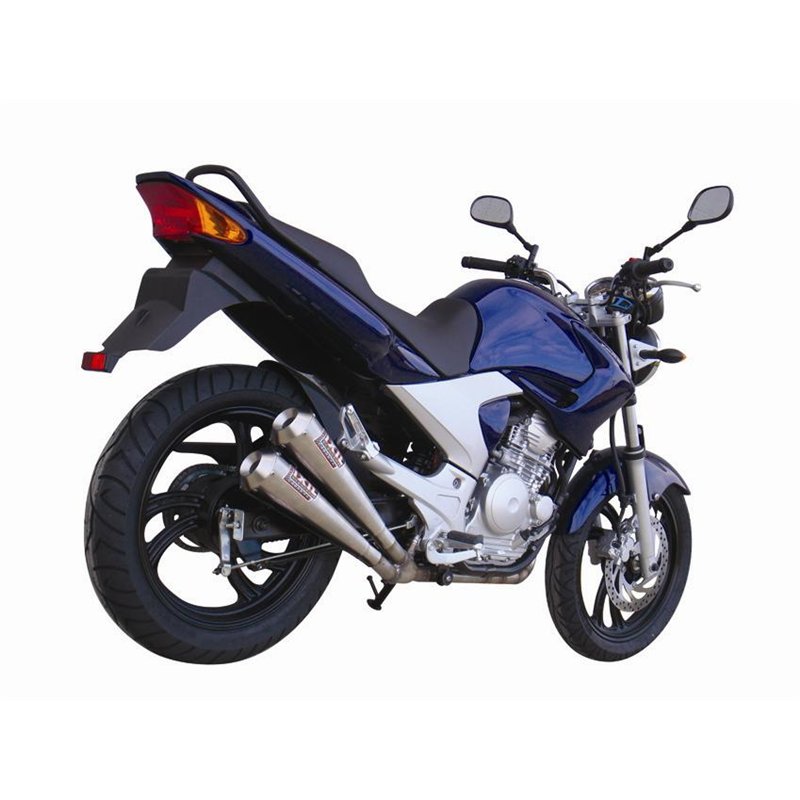 IXIL Uitlaatsysteem Dual Conical 2-CON | Zilver | Yamaha YBR250