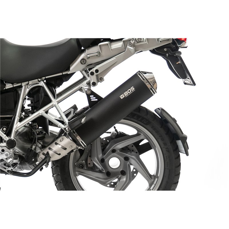 BOS Exhaust Oval 120 Silver BMW R1200GS