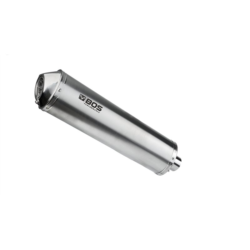 BOS Exhaust Oval 110 Silver Suzuki GSX750/GSX1200