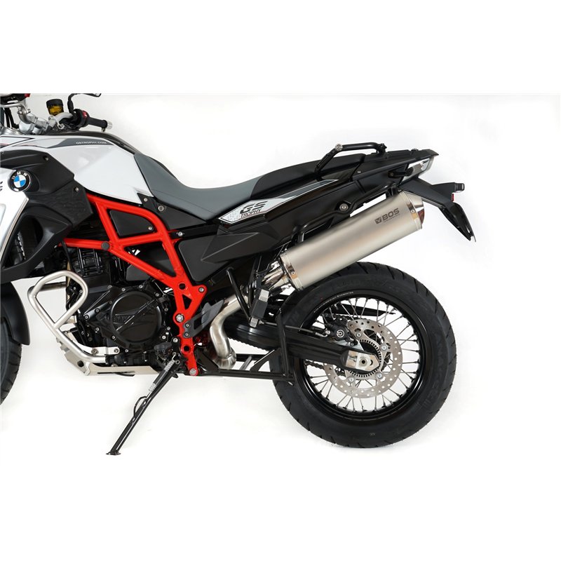 BOS Exhaust Oval 120 Silver BMW F700GS