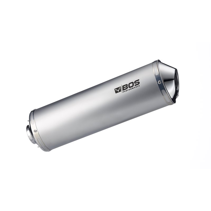 BOS Uitlaat Oval 120 | Zilver | BMW R1200GS