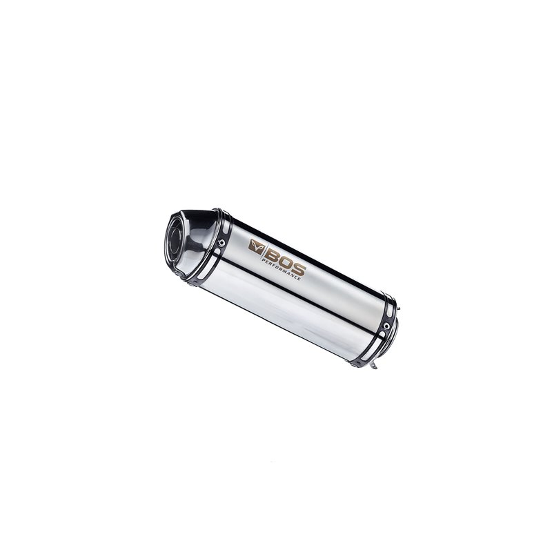 BOS Exhaust Midget | Silver | Suzuki SFV650 Gladius