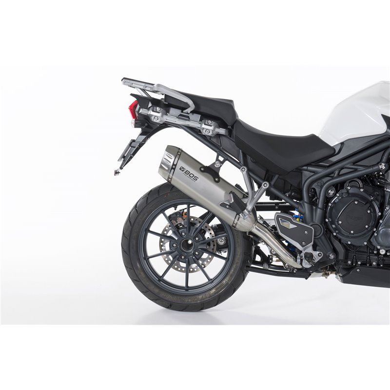 BOS Uitlaat Desert Fox | Zwart | Triumph 1200 Tiger Explorer