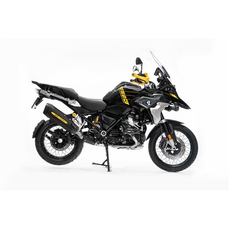 BOS Uitlaat Desert Fox Black Edition (gele protector) | Zwart | BMW R1250GS