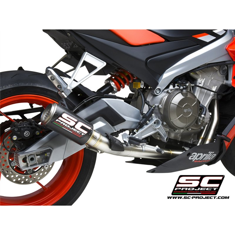 SC-Project Exhaust System 2-1 CR-T StoneGuard | Carbon | Aprilia Tuono 660