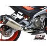 SC-Project Exhaust System 2-1 SC1-R | Silver | Aprilia Tuono 660