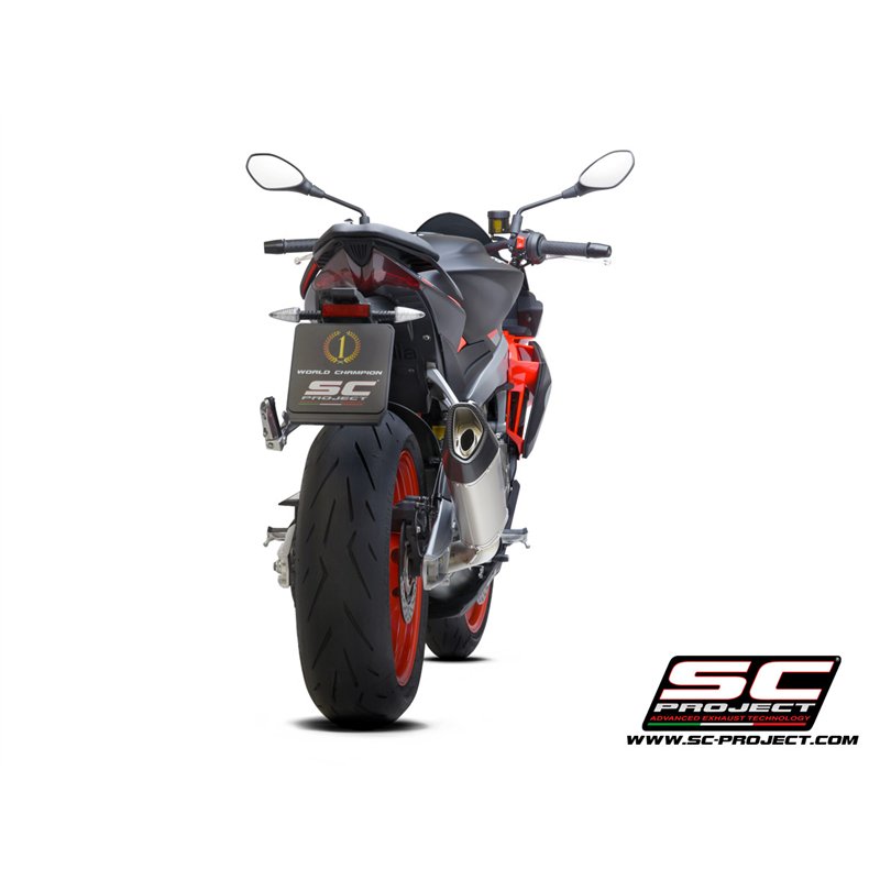 SC-Project Uitlaatsysteem 2-1 SC1-R | Zilver | Aprilia Tuono 660