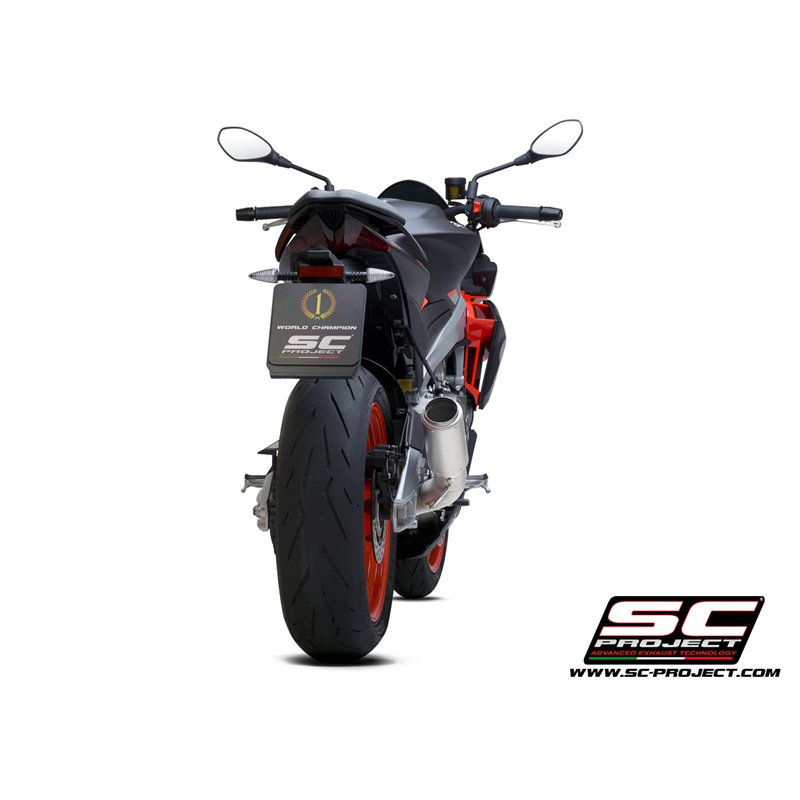 SC-Project Uitlaatsysteem 2-1 CR-T | Zilver | Aprilia Tuono 660