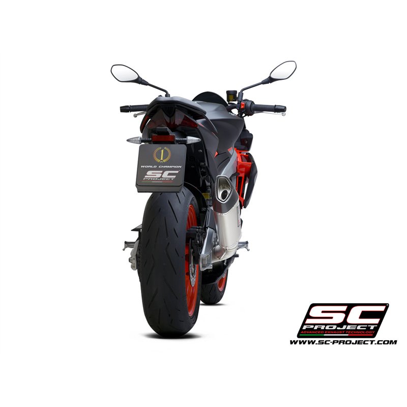 SC-Project Uitlaatsysteem 2-1 SC1-R | Zilver | Aprilia Tuono 660