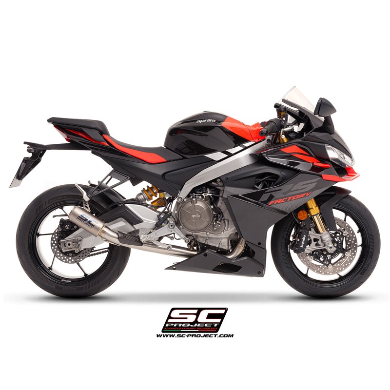 SC-Project Exhaust System 2-1 CR-T StoneGuard | Silver | Aprilia RS660