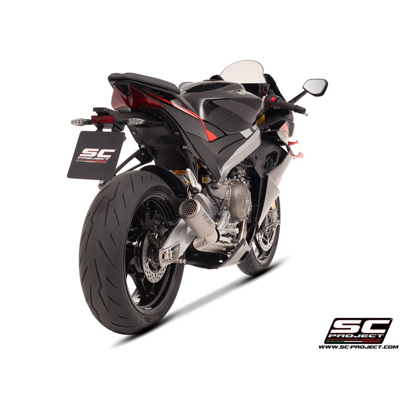 SC-Project Exhaust System 2-1 CR-T StoneGuard | Silver | Aprilia RS660