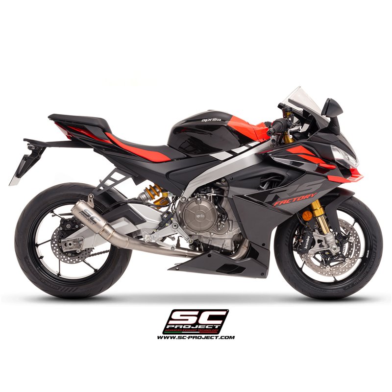 SC-Project Exhaust System 2-1 CR-T | Silver | Aprilia RS660