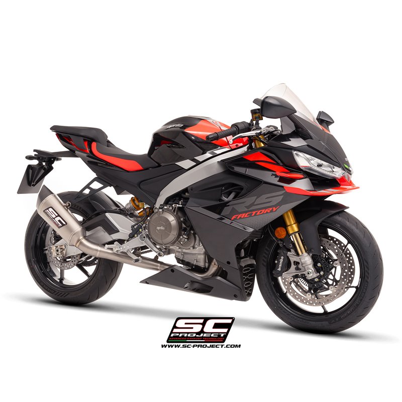 SC-Project Exhaust System 2-1 SC1-R | Silver | Aprilia RS660