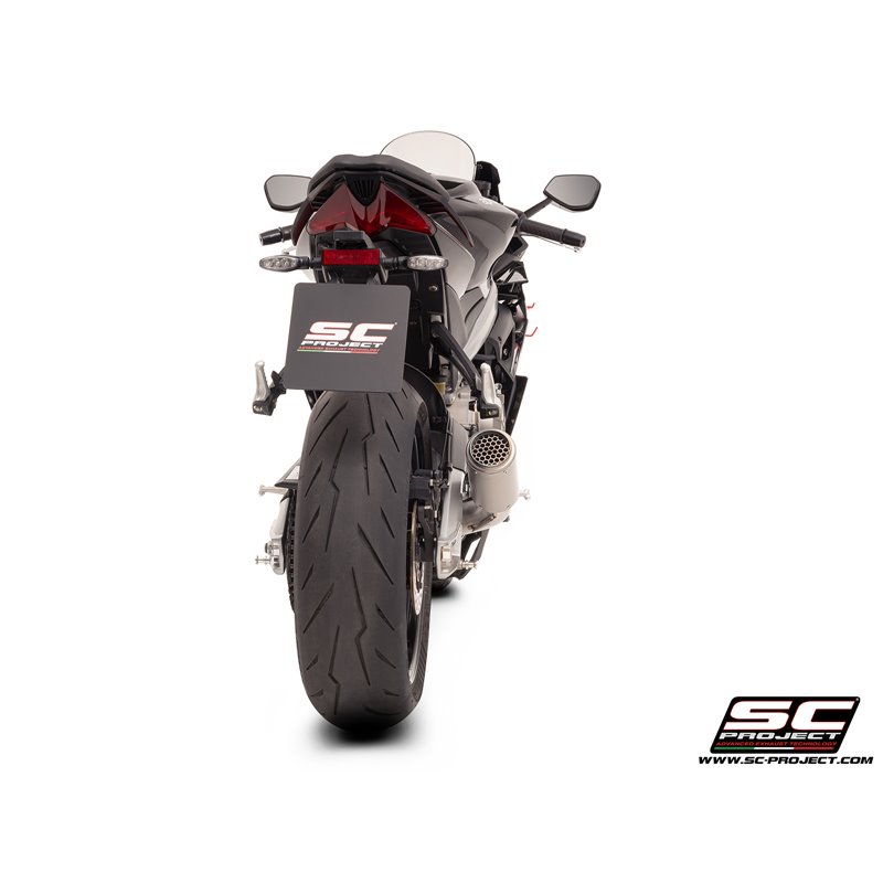 SC-Project Uitlaatsysteem 2-1 CR-T StoneGuard | Zilver | Aprilia Tuono 660