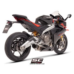 SC-Project Exhaust System 2-1 S1 | Silver | Aprilia Tuono 660