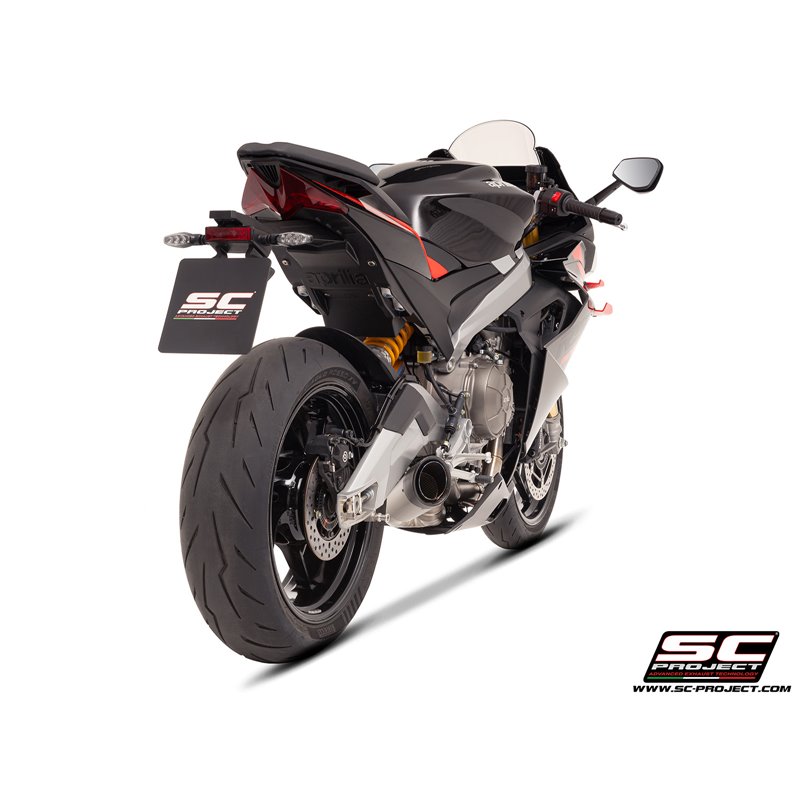SC-Project Exhaust System 2-1 S1 | Silver | Aprilia Tuono 660