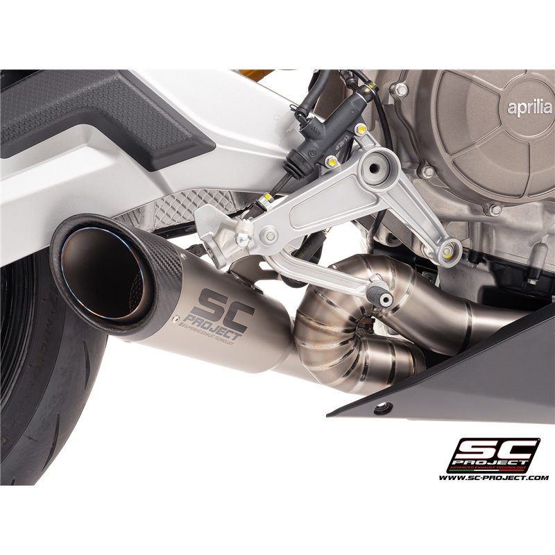 SC-Project Exhaust System 2-1 S1 | Silver | Aprilia Tuono 660
