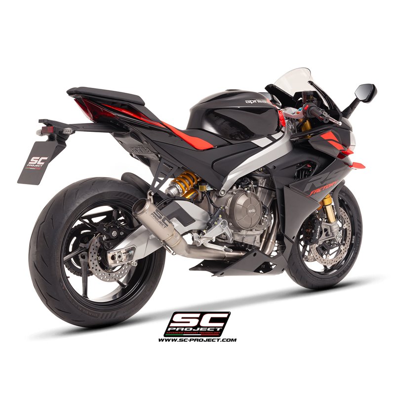 SC-Project Exhaust System 2-1 CR-T | Silver | Aprilia Tuono 660