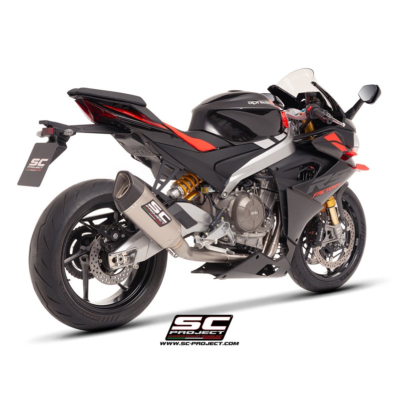 SC-Project Exhaust System 2-1 SC1-R | Silver | Aprilia Tuono 660