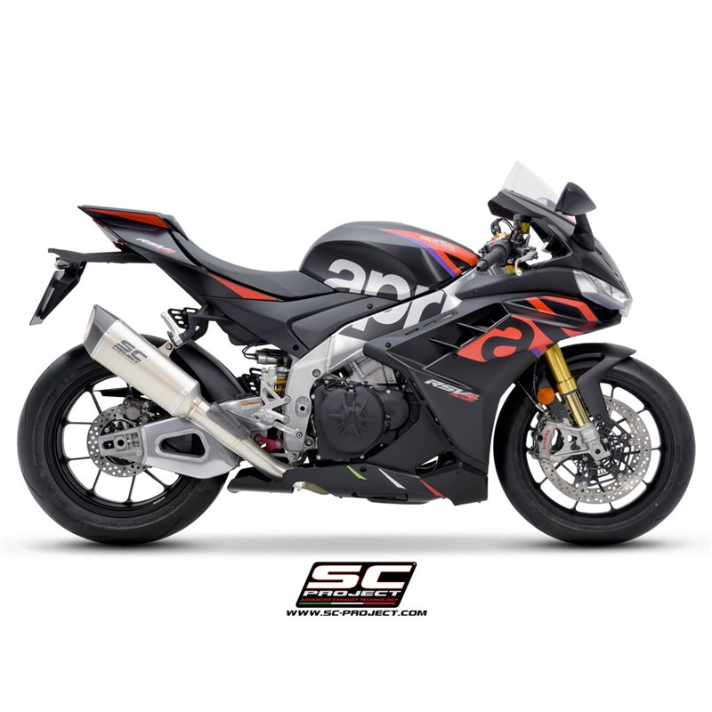 SC-Project Exhaust SC1-R 300mm | Silver | Aprilia RSV4